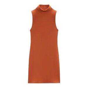 Zara Dark Orange Halter Neck Dress